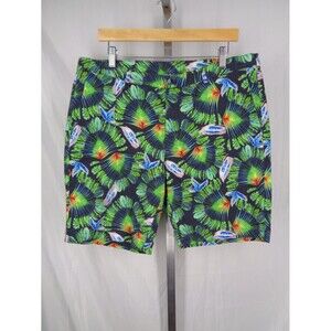 Paisley & Gray Leaf Print Warrior Slim Fit Shorts Tag Size W36 New